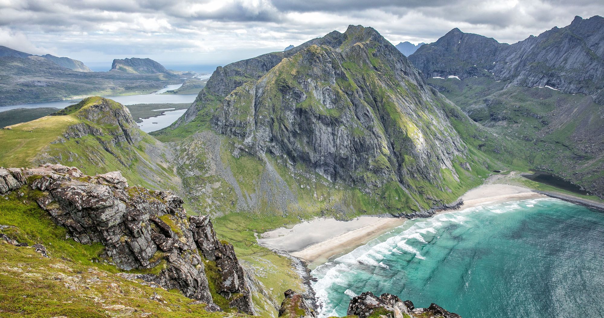 Featured image for “How to Hike Ryten and Enjoy the View over Kvalvika Beach”