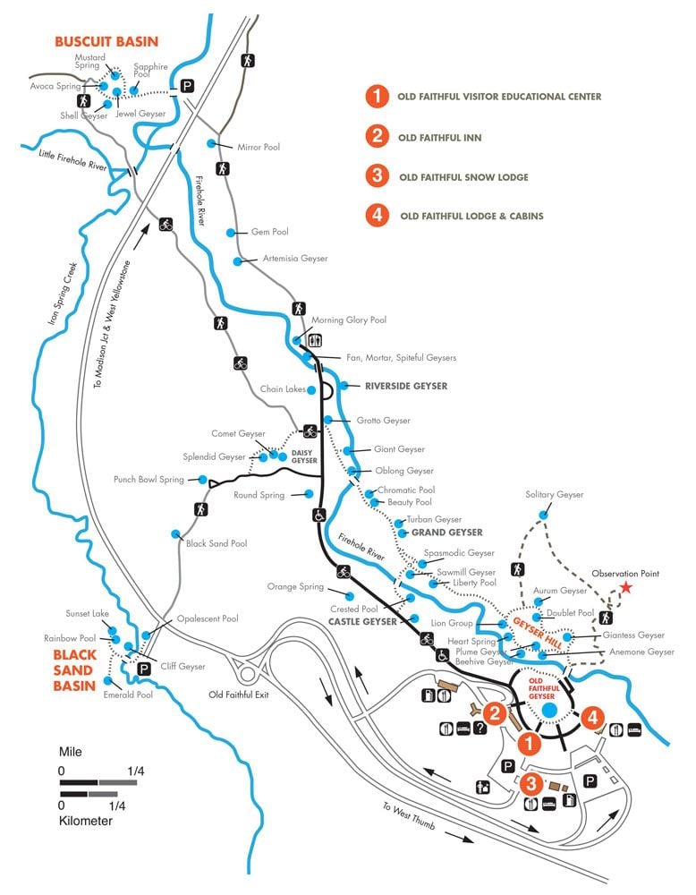 Upper Geyser Basin Map Best Geyser Basins In Yellowstone National Park – United States – Earth  Trekkers