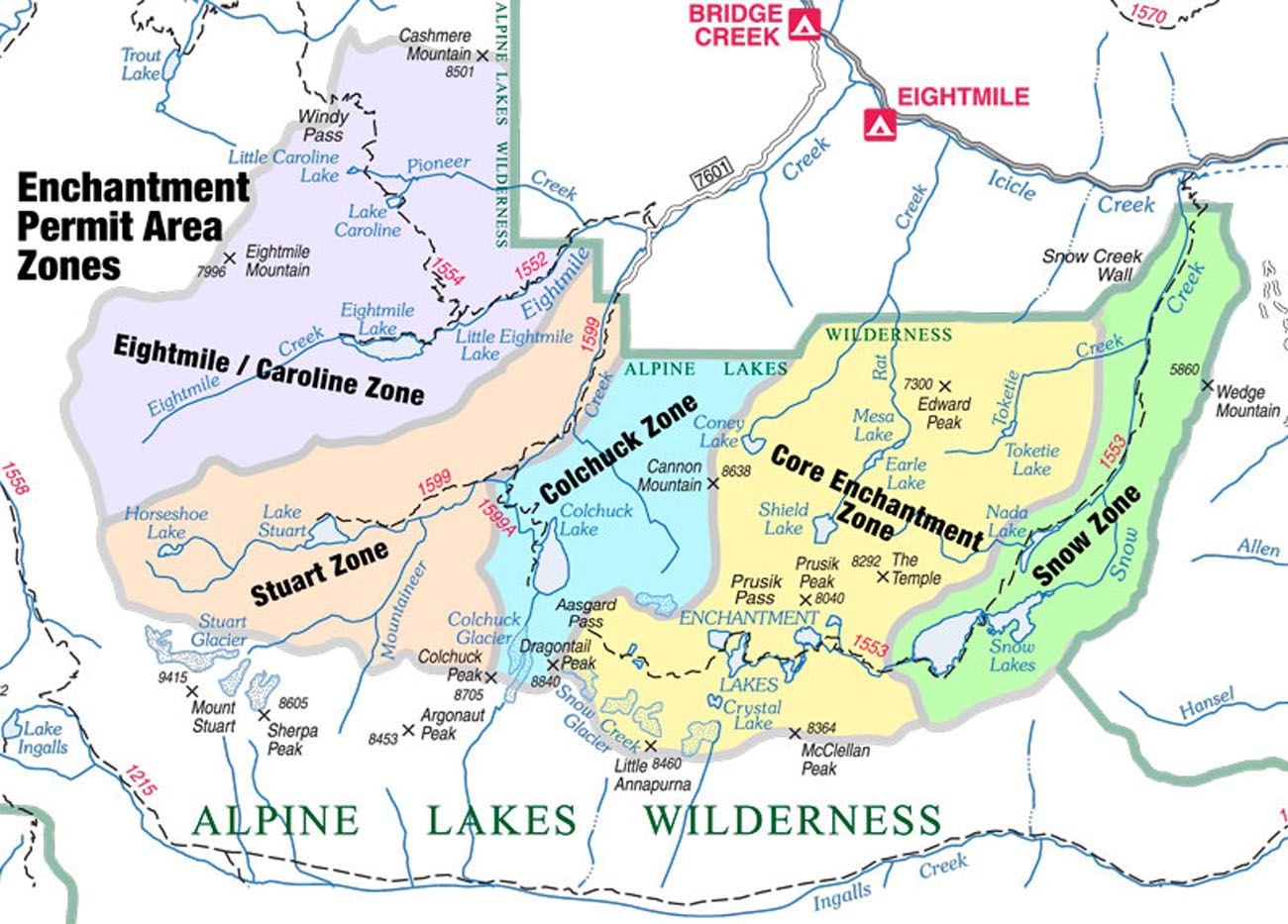 Map Of The Enchantments The Enchantments Thru Hike: The Complete Guide – United States – Earth  Trekkers