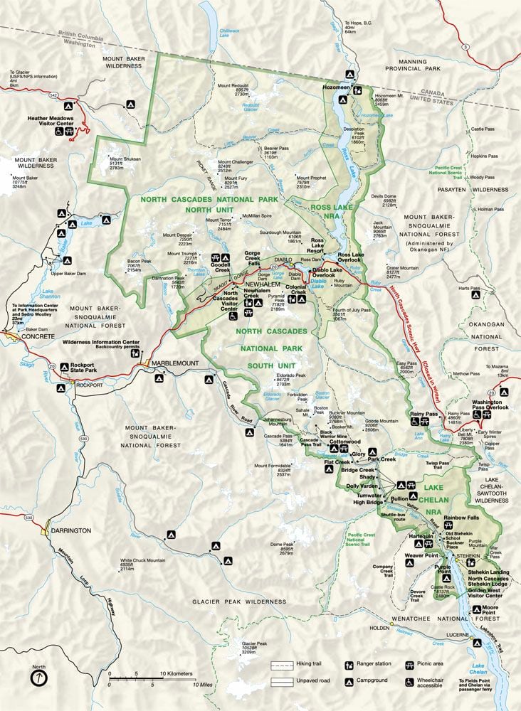 Map of North Cascades NP