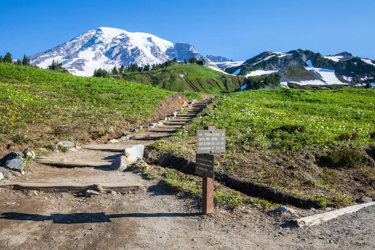 The Golden Gate Trail split from the Skyline Trail Loop