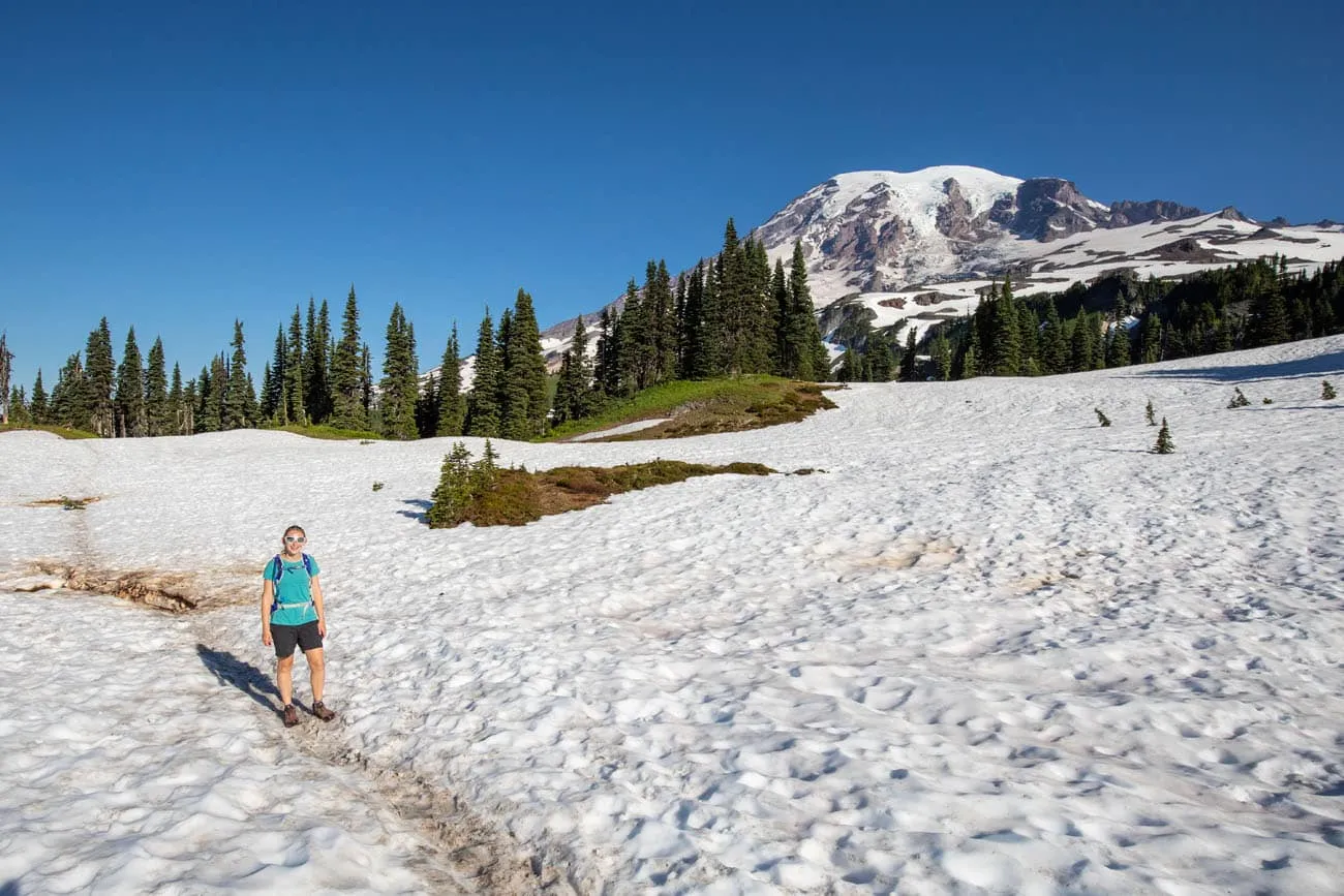 Kara on the Skyline Trail Loop in July