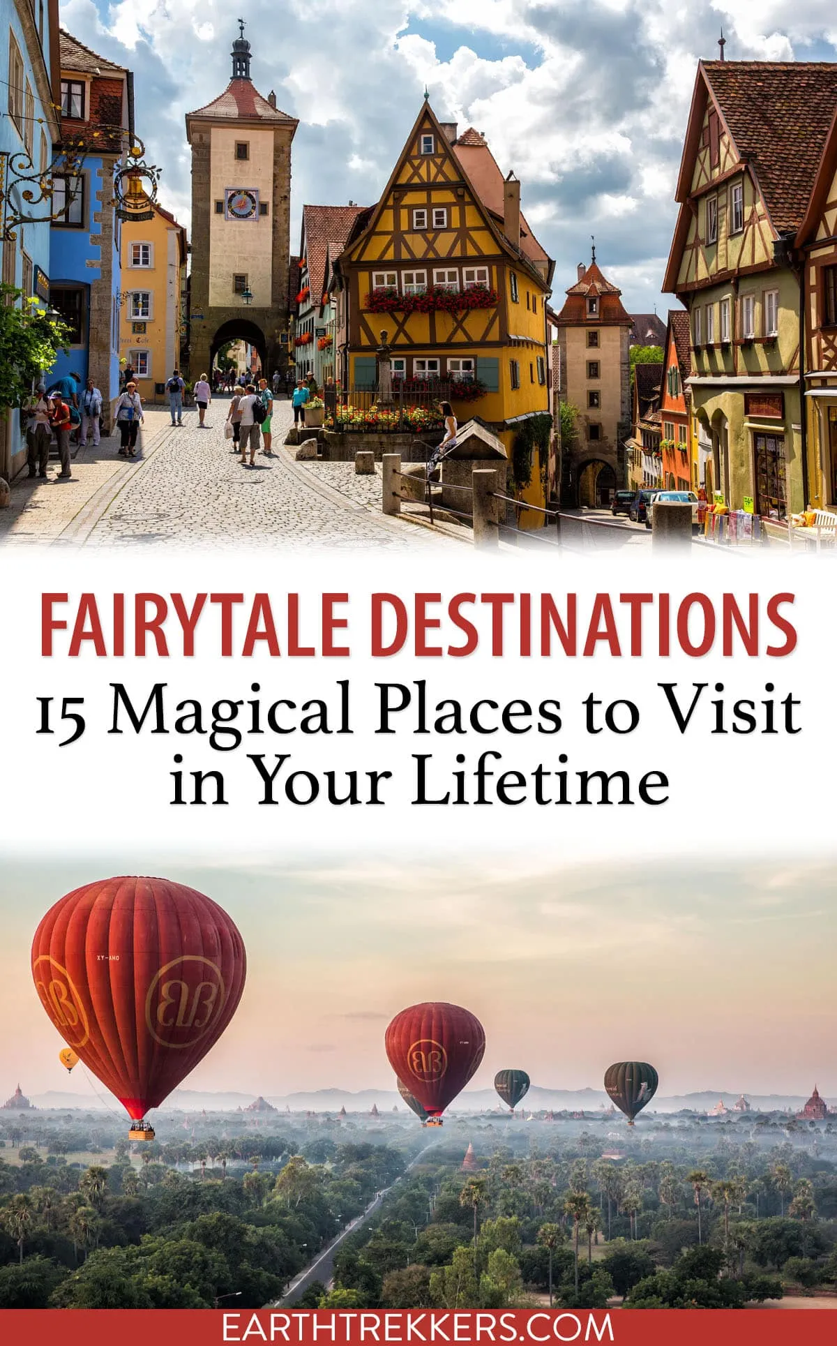 Fairytale destinations around the world to visit in your lifetime: Bavaria, Bagan, Isle of Skye, Cappadocia, Bhutan.