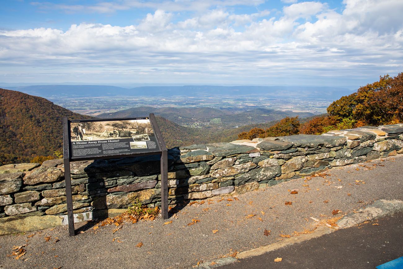 places to stay skyline drive