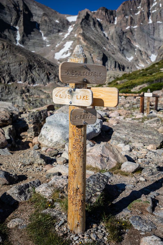 Chasm Lake Trail Sign