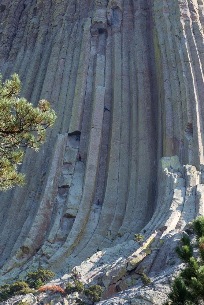 Climbers on Devils Tower