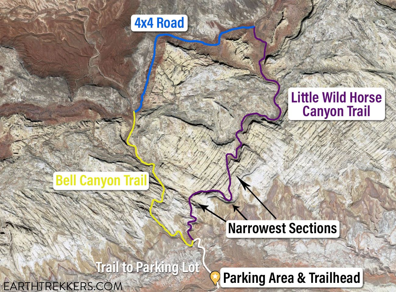 Little Wild Horse Canyon Map