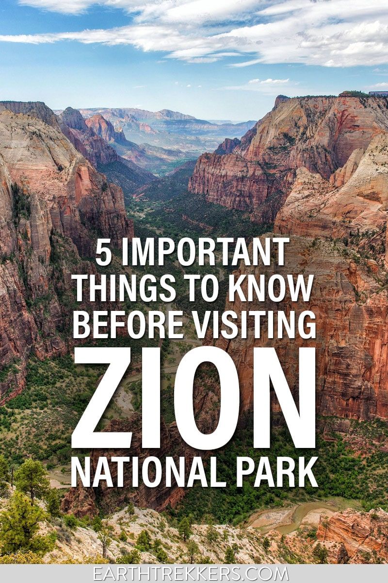 Zion National Park Tips