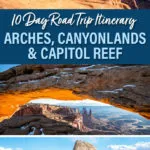 Arches, Canyonlands, and Capitol Reef National Park itinerary in Utah. Add on Goblin Valley, Little Wild Horse Canyon, and Dead Horse Point State Park.