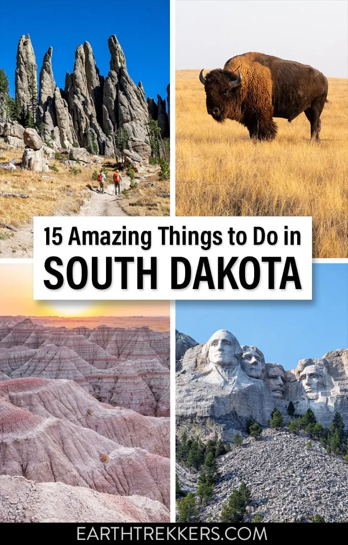Best things to do in South Dakota. Mount Rushmore, Badlands, Custer State Park, Crazy Horse Memorial, Deadwood, and more.