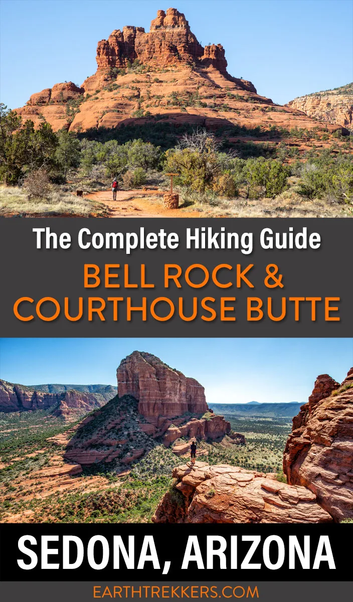 How to hike Bell Rock and the Courthouse Butte Loop Trail in Sedona, Arizona. How to climb Bell Rock with lots of photos.