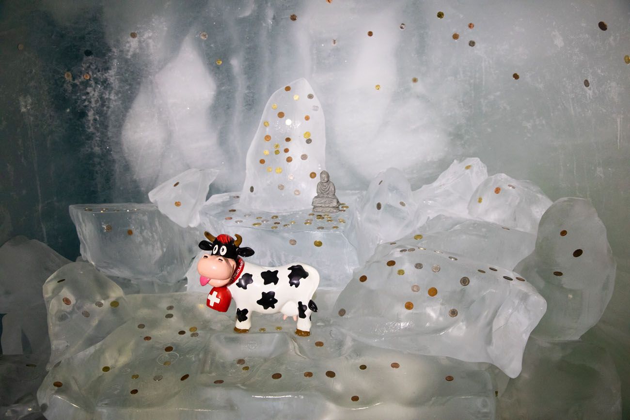 Swiss Cow and Ice Sculpture
