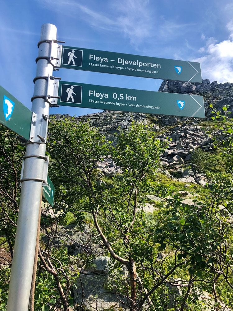 Svolvaer Floya Trail Sign