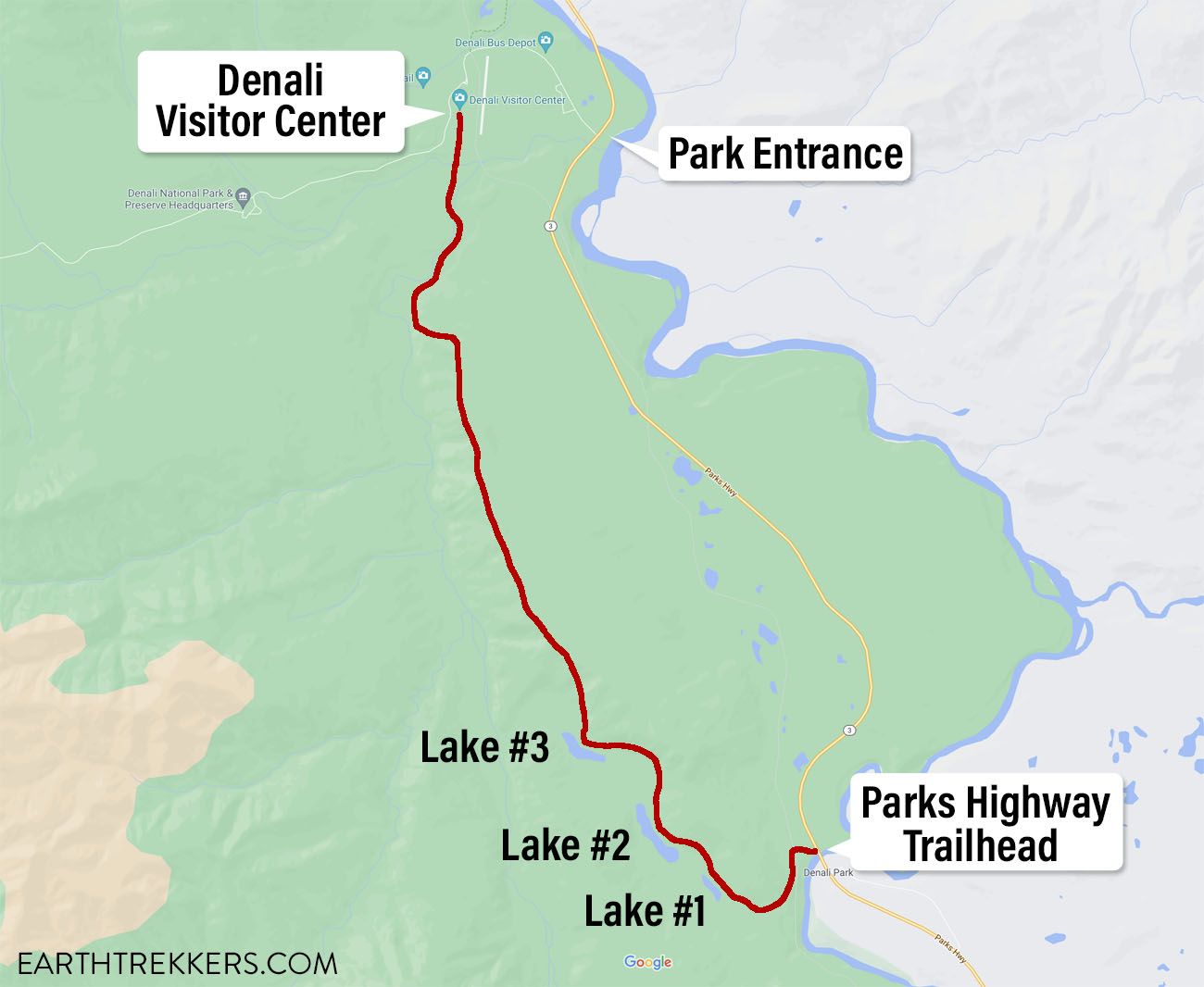 Triple Lakes Trail Map