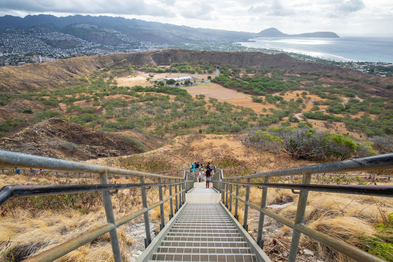 view from diamond head mountain