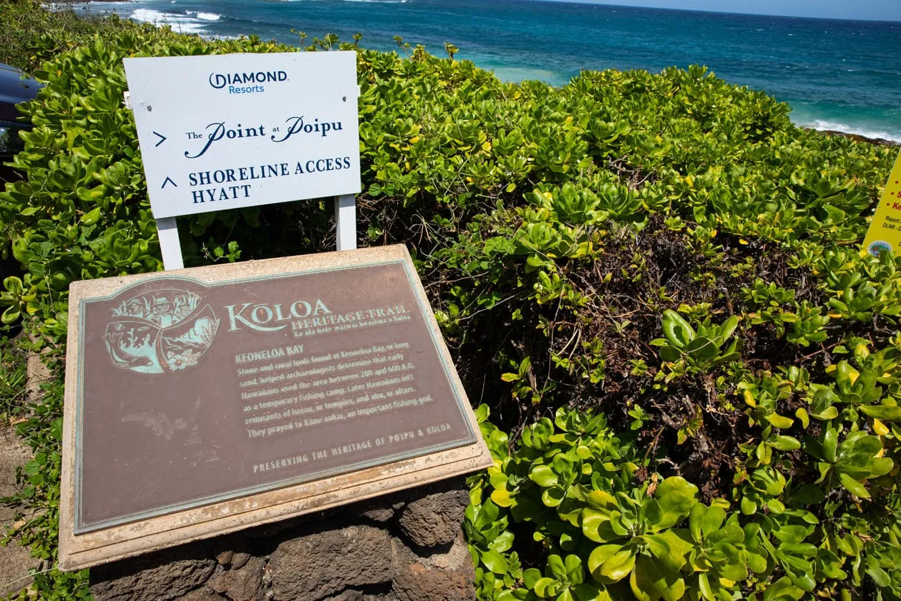 Koloa Sign best things to do in Kauai