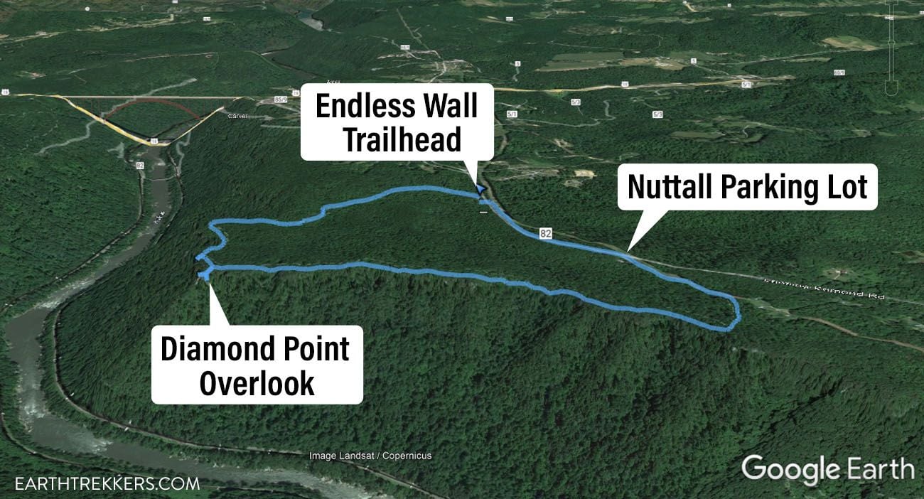 Endless Wall Trail Map