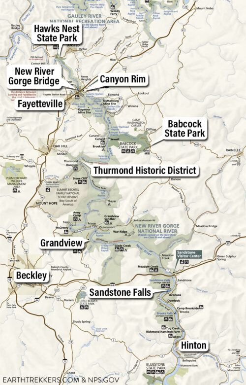 New River Gorge National River Map