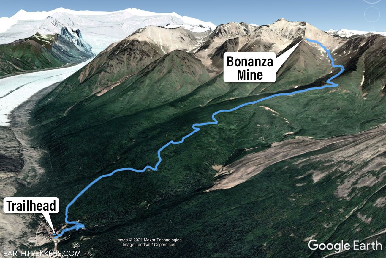 Bonanza Mine Trail Map