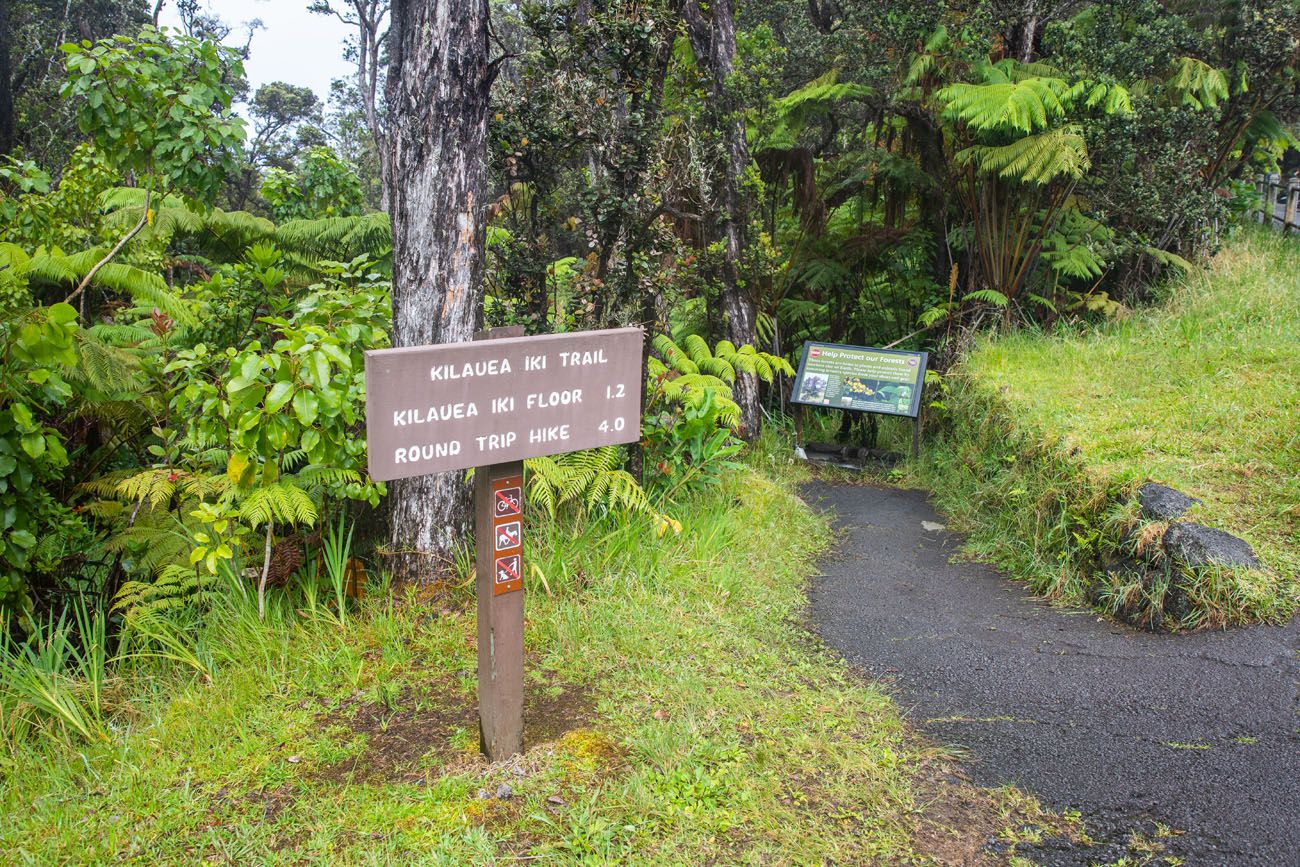 Kilauea Iki Trail Sign