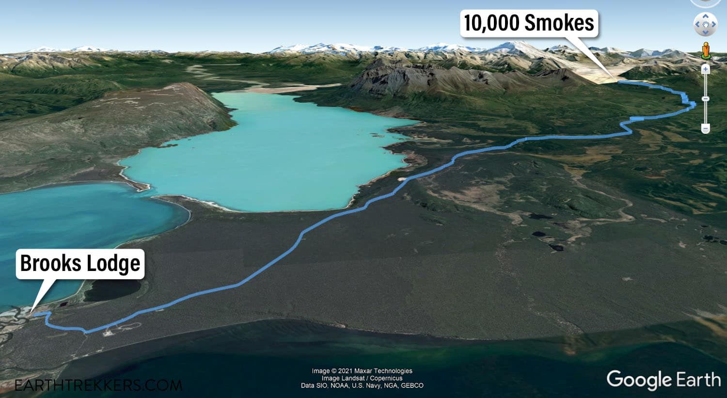 Road to Ten Thousand Smokes Map