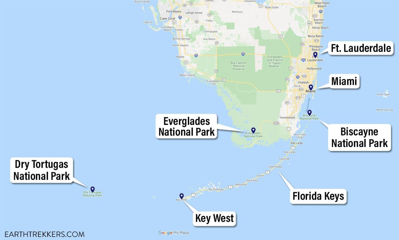 Florida Keys Itinerary Map
