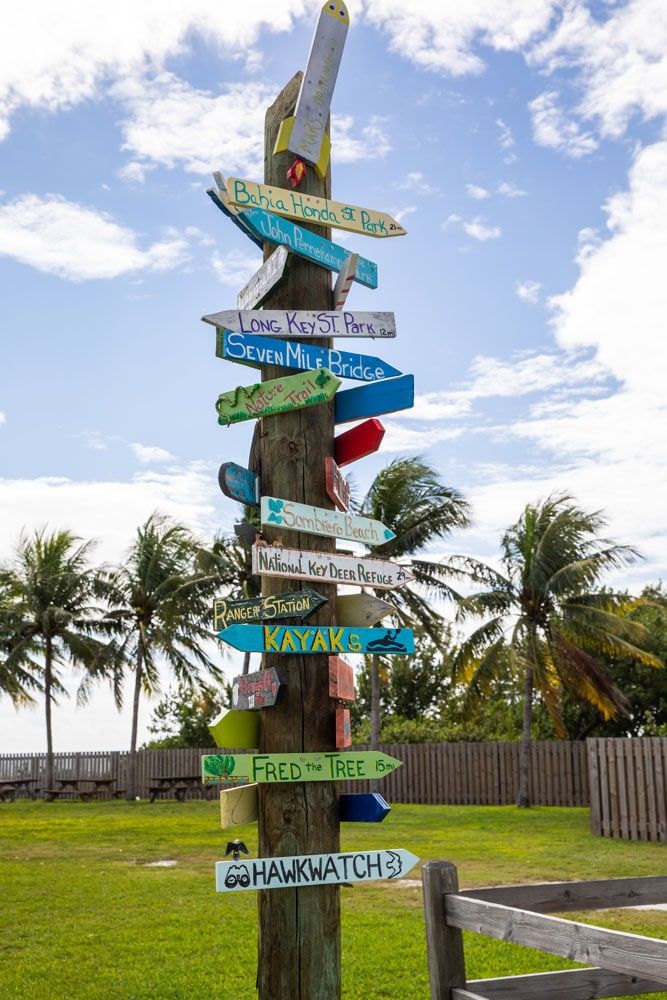 Florida Keys itinerary sign