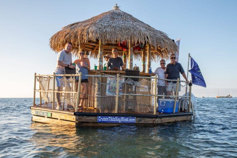 Cruising around Key West on a Floating Tiki Boat Earth Trekkers