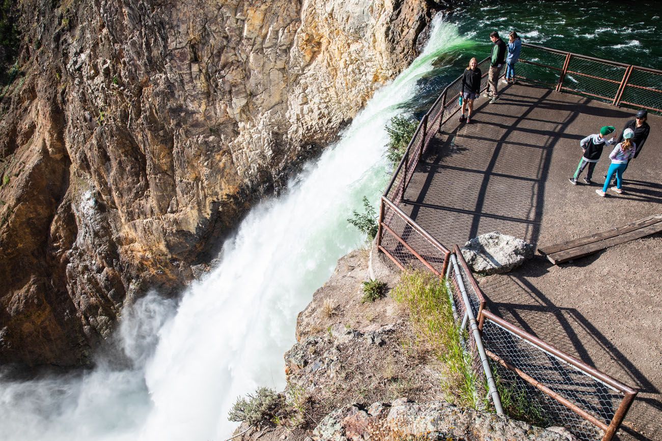 Brink of the Lower Falls Yellowstone and Grand Teton itinerary