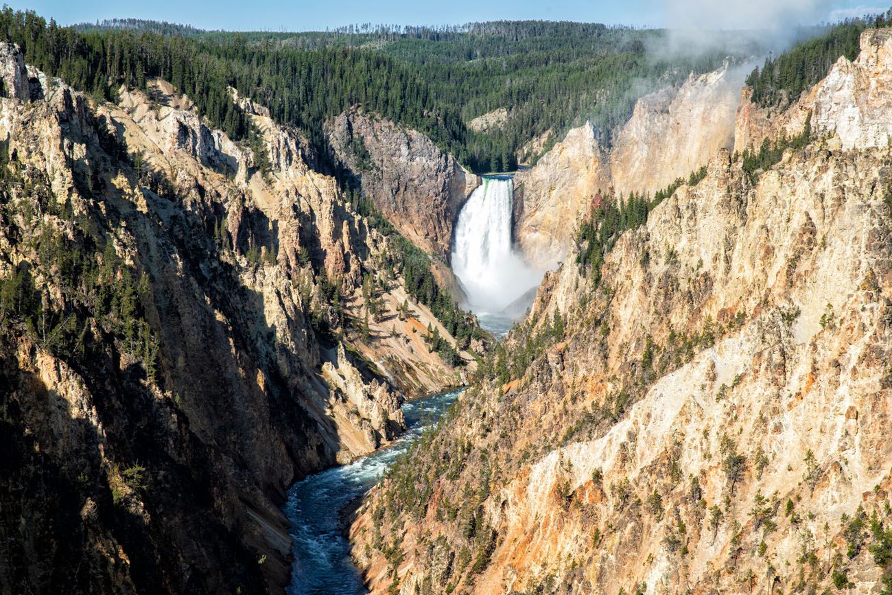 Lower Falls Yellowstone best national parks