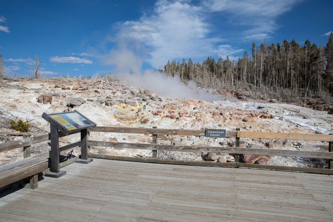 Steamboat Geyser best things to do in Yellowstone