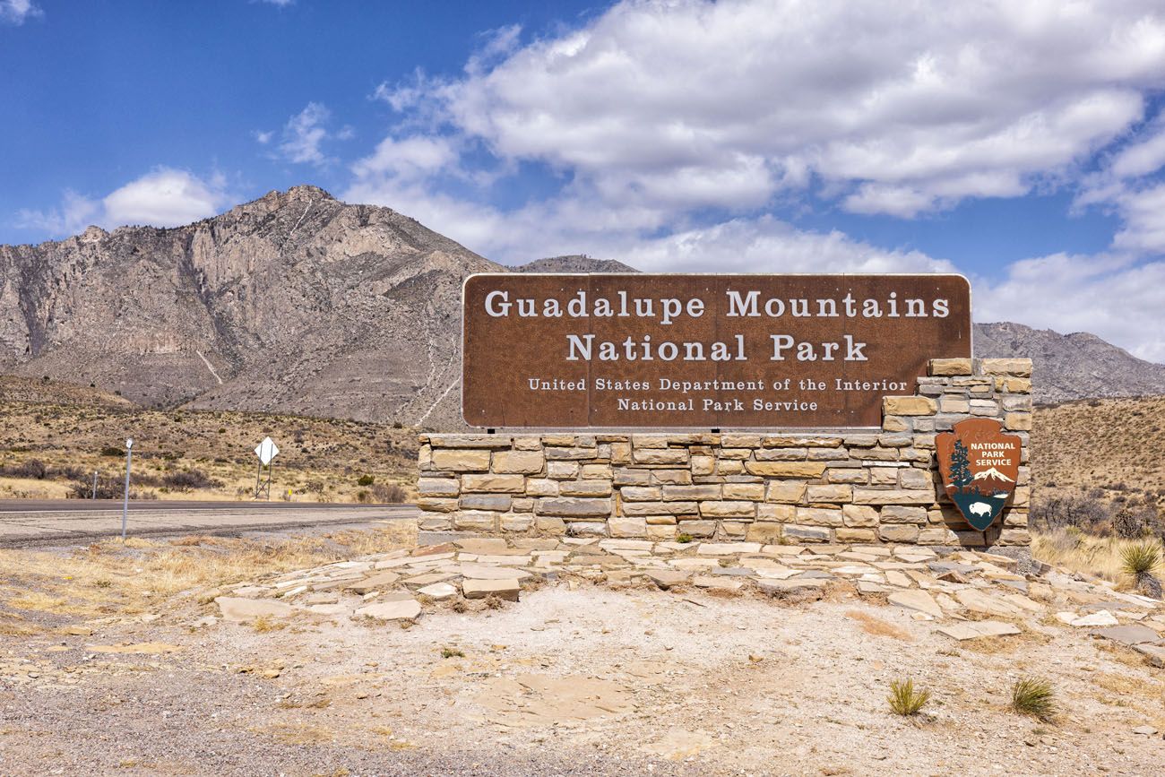 Guadalupe Mountains Park Sign