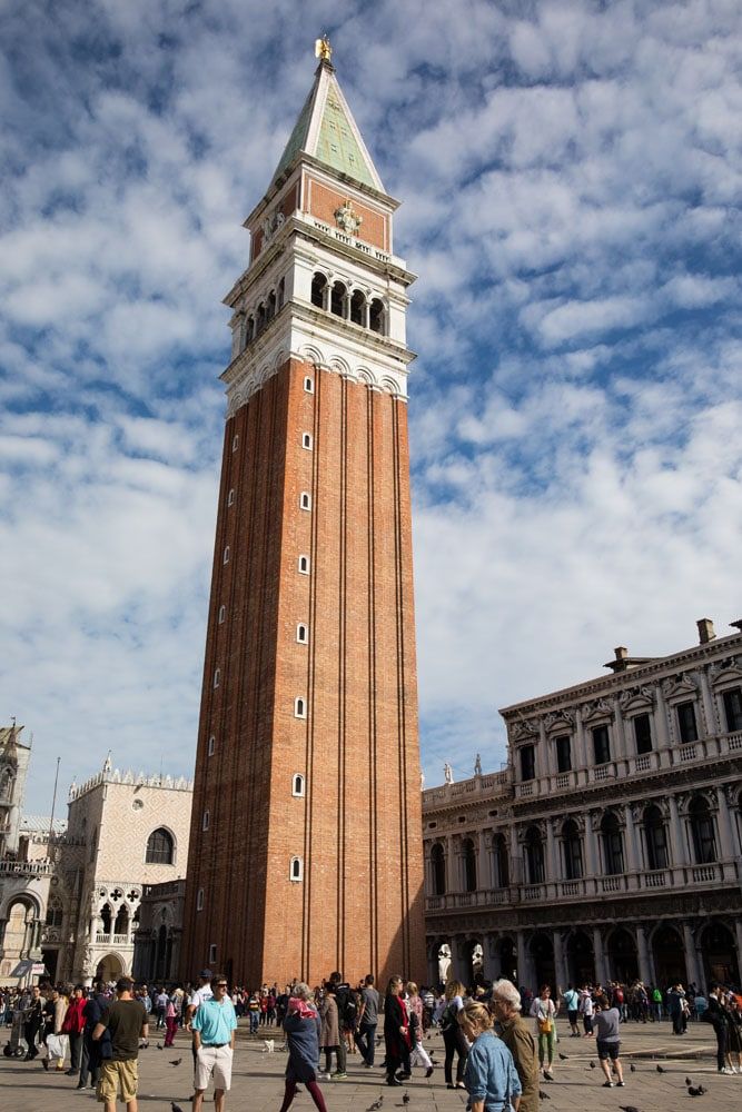Campanile one day in Venice itinerary