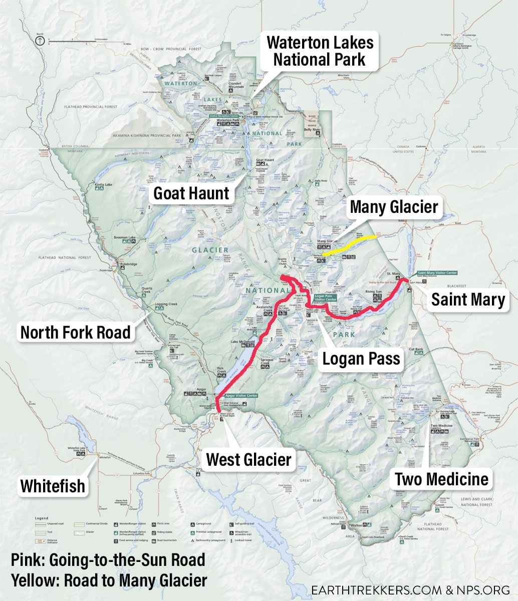 Glacier National Park Map