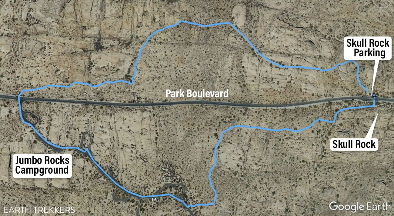 Skull Rock Trail Map