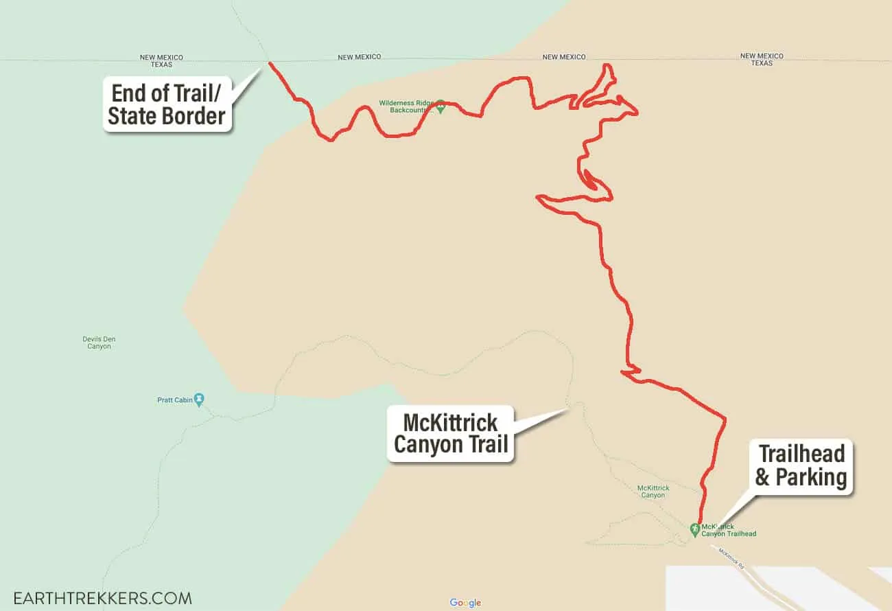 Permian Reef Trail Map