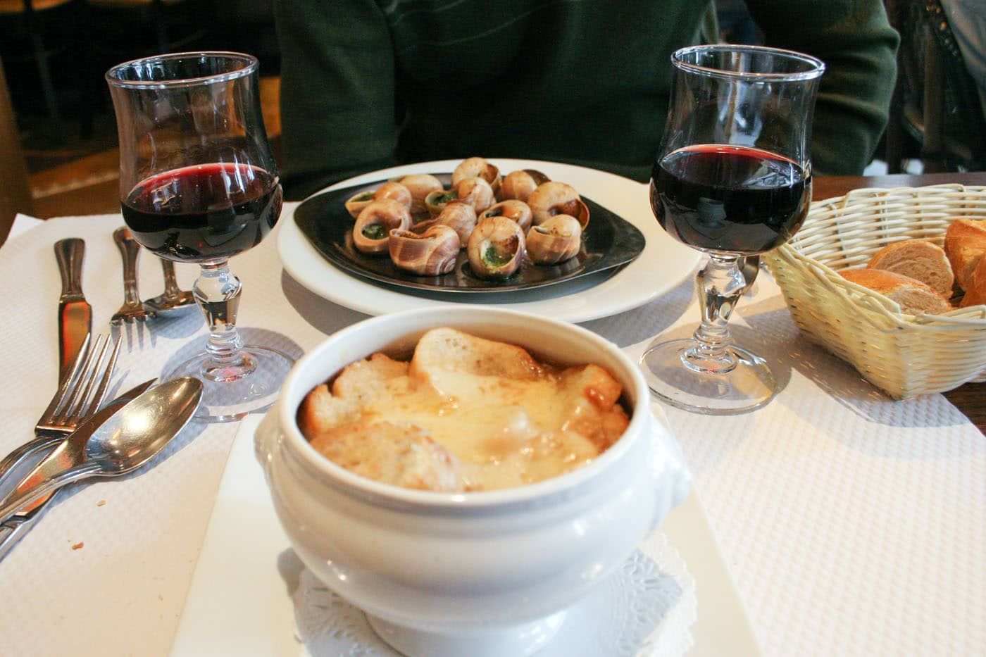 Onion Soup and Escargots | Foods to Eat in Paris
