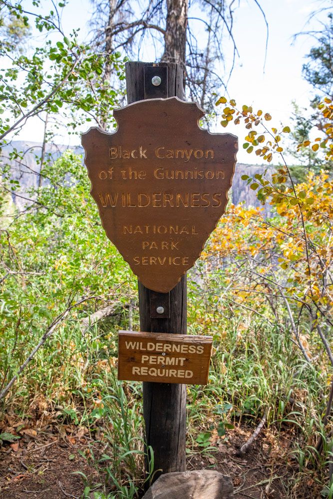 Trail Sign Black Canyon of the Gunnison