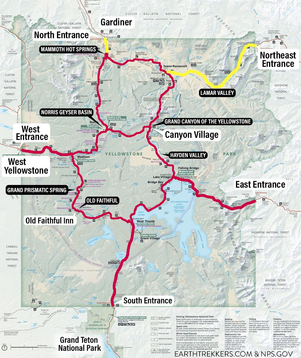 Yellowstone Map 2022 Flood Update