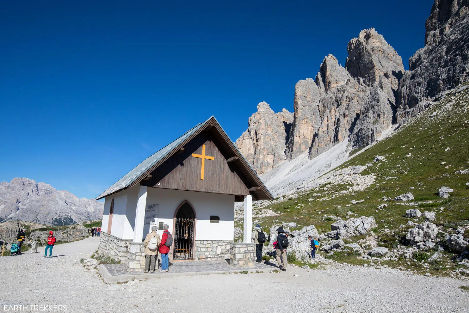Capella degli Alpini on the Tre Cime hike