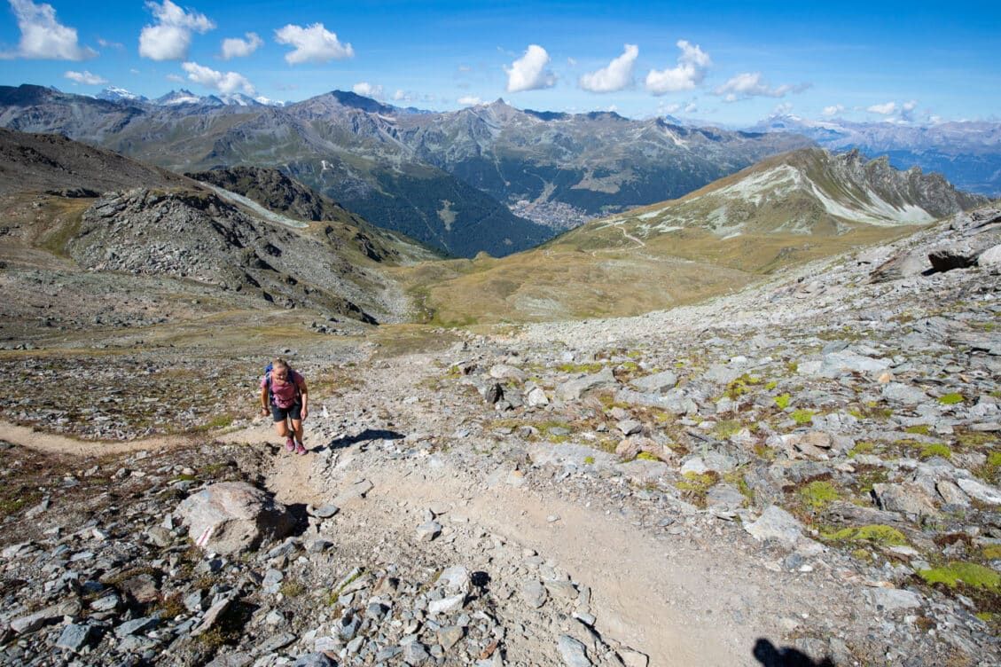 Walker's Haute Route Stage 11 Zinal to Forcletta to Gruben Earth