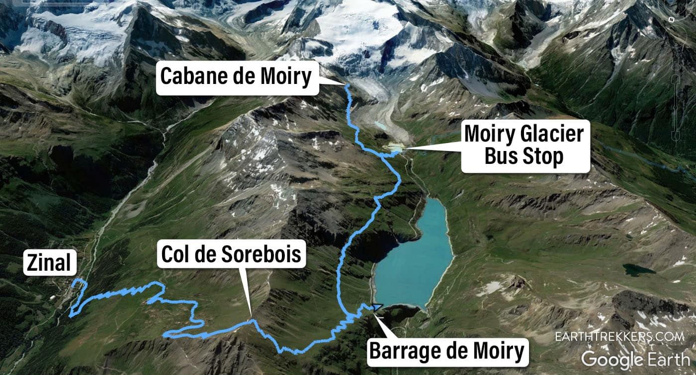 Haute Route Stage 10 Map