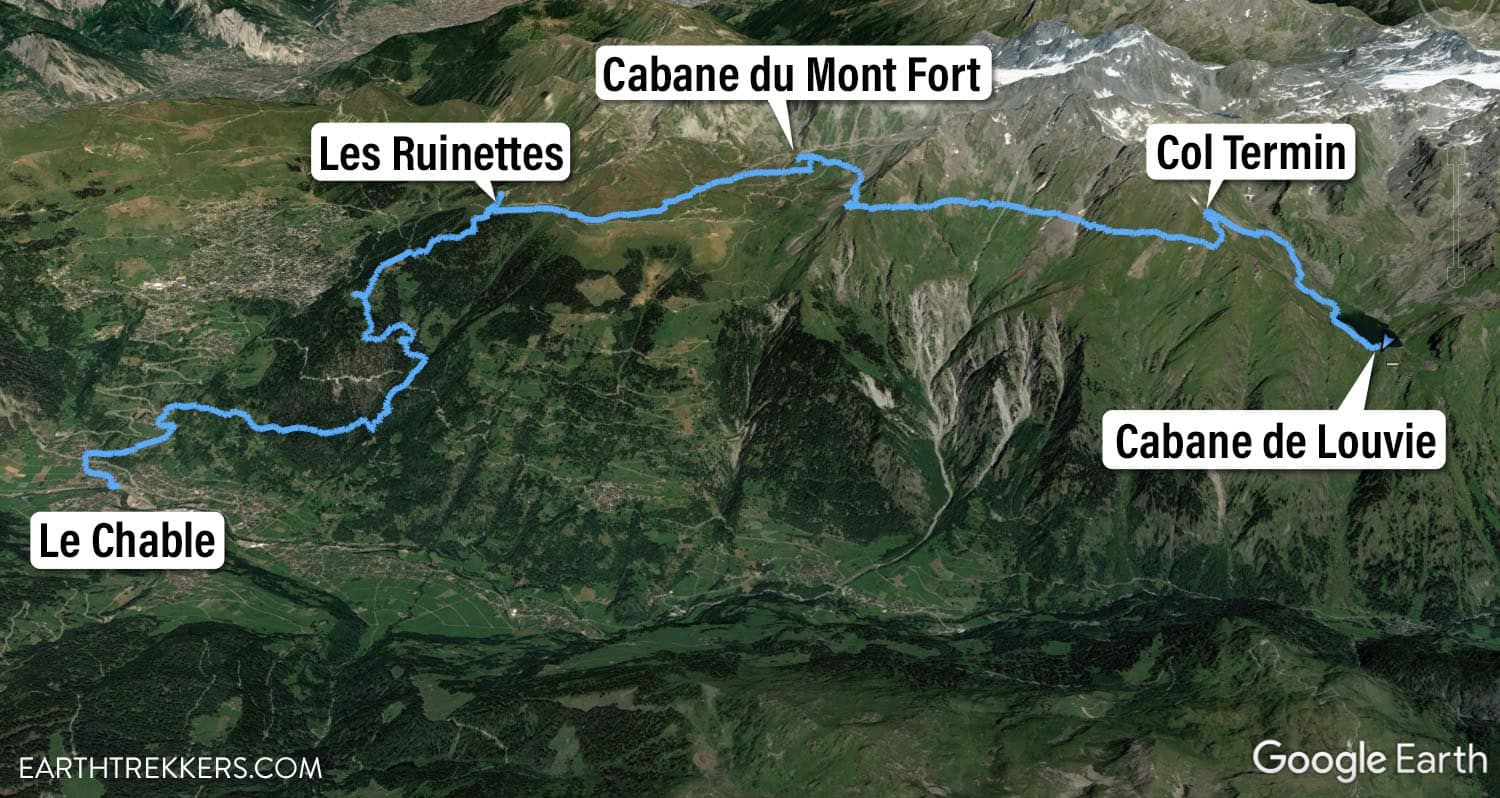 Haute Route Stage 5 Map