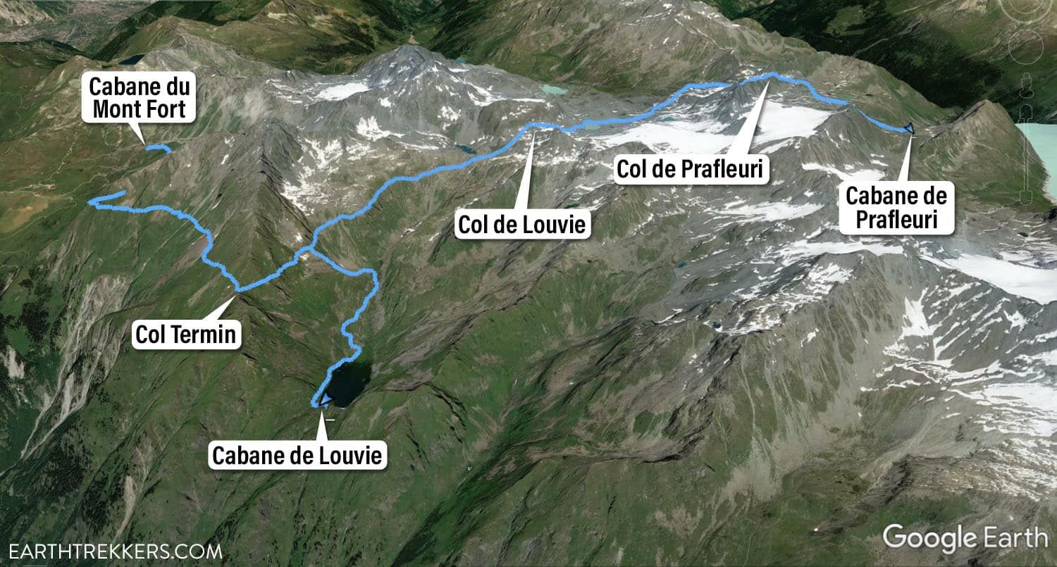 Haute Route Stage 6 Map