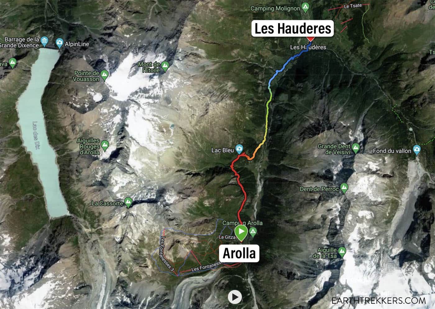 Haute Route Stage 8 Map