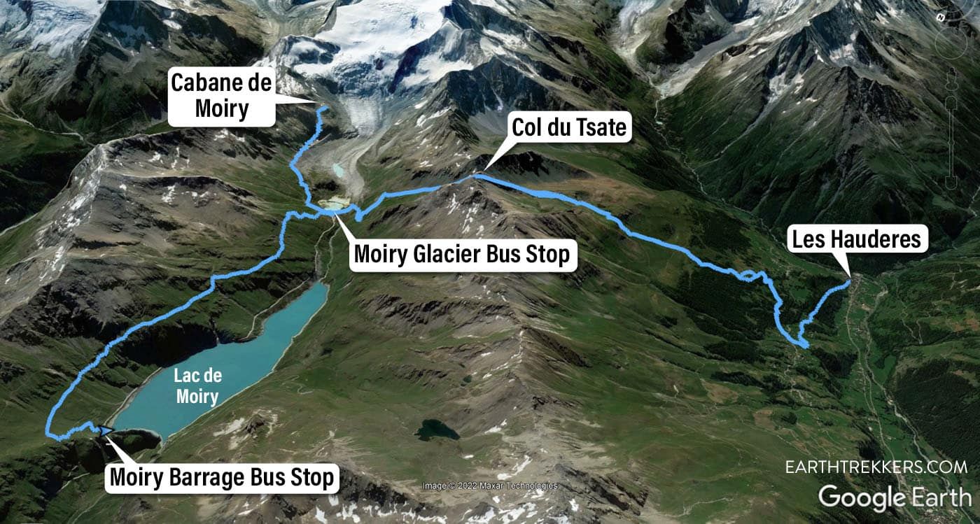 Haute Route Stage 9 Map