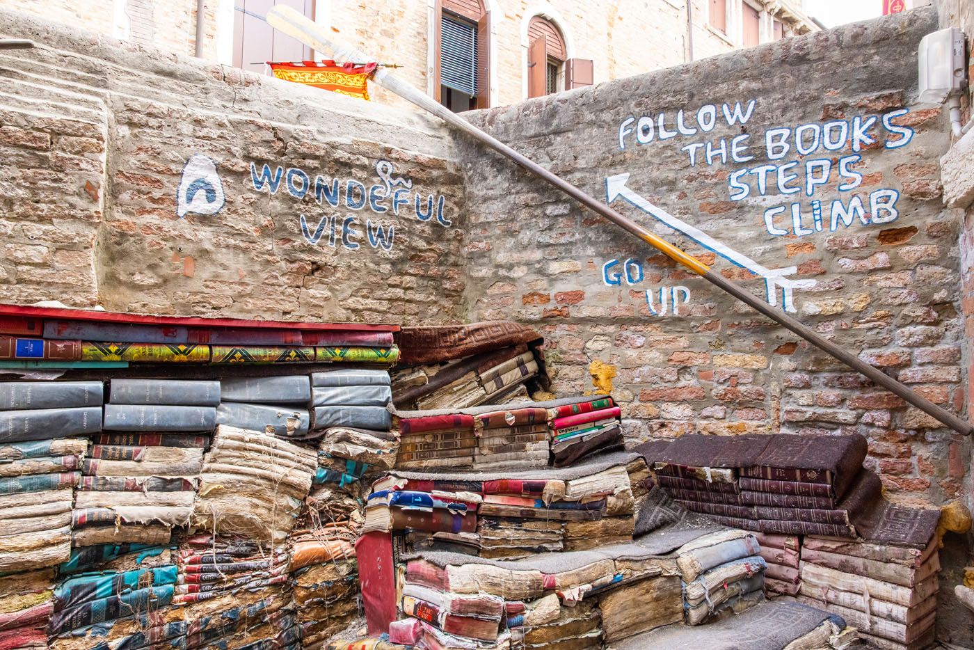 Libreria Acqua Alta Steps | best things to do in Venice