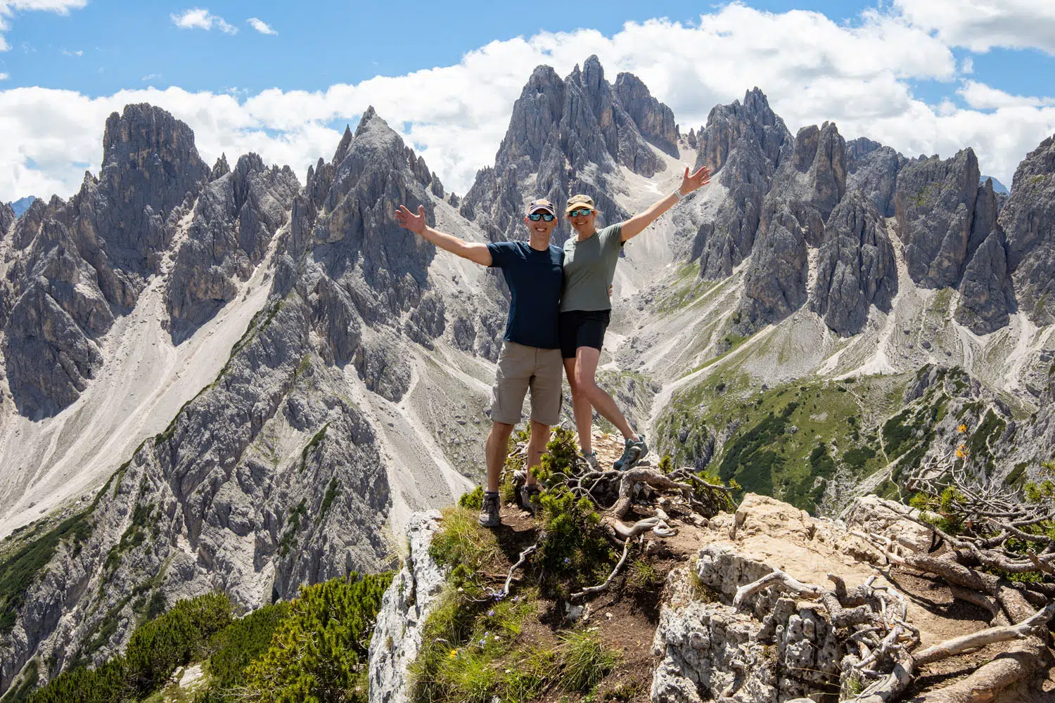Tim and Julie at Cadini di Misurina in the Dolomites