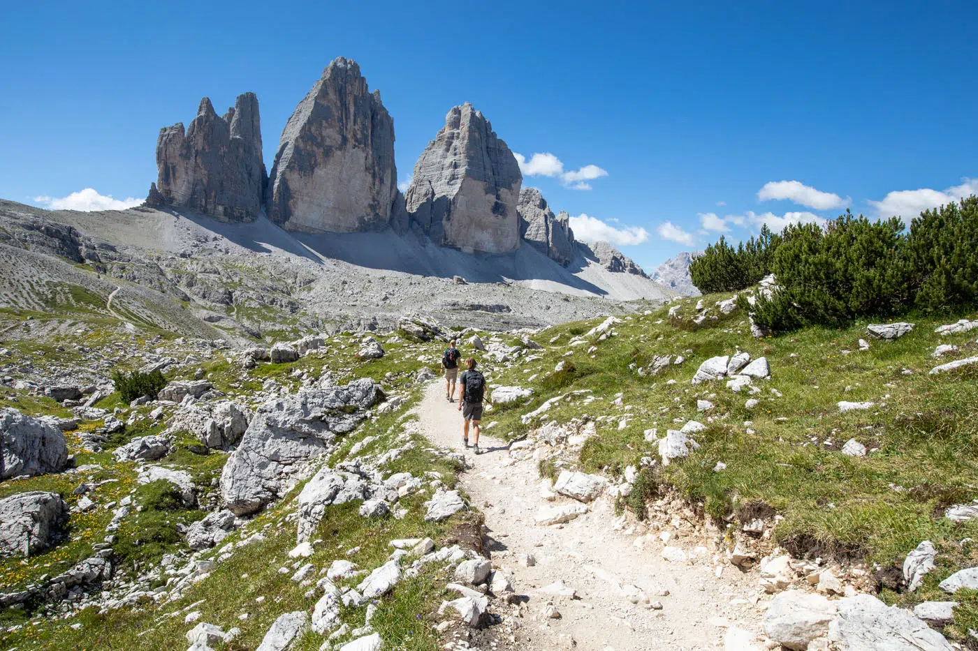 Tim and Tyler on the Tre Cime di Lavaredo Hike