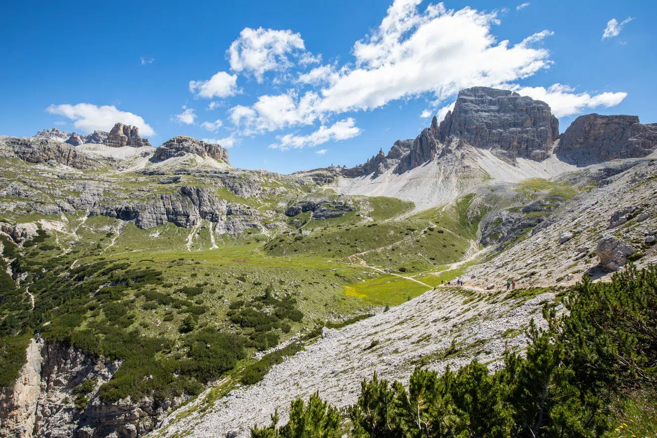 View Back along the Tre Cime loop